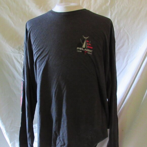 Pelagic Fishing Company Dark Gray Long Sleeve T-Shirt Size XXL Excellent Cond. - Picture 2 of 8